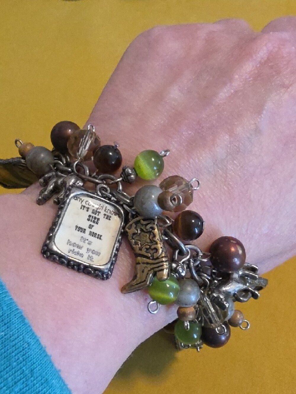 Vintage ▪︎ Western Cowgirl Charm Bracelet ▪︎ Likely Silver-Plated ▪︎ Unmarked